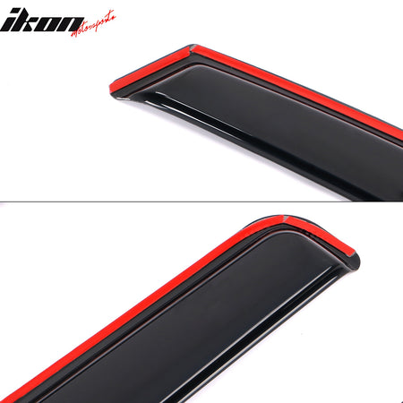 Fits 23-25 Chevy Colorado GMC Canyon Crew Cab Window Visors Deflector In-Channel