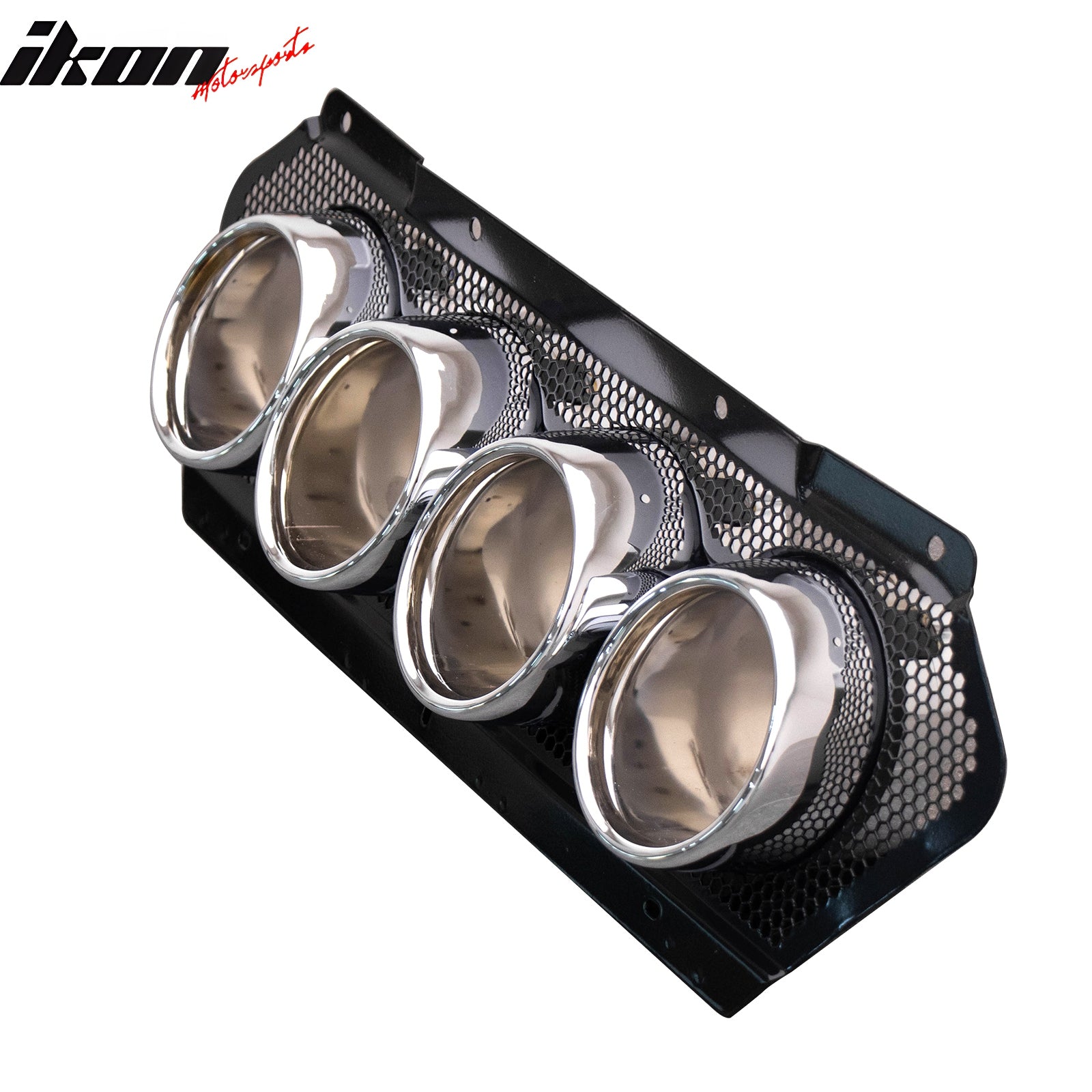 Fits 23-25 Chevy Corvette C8 Z06 ZR1 OE Silver Rear Quad Exhaust Tips W/ Grille