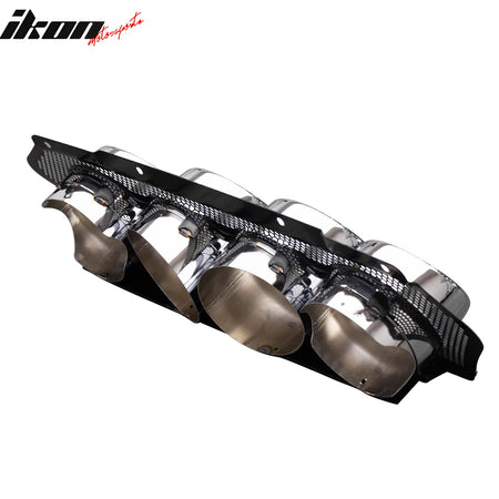 Fits 23-25 Chevy Corvette C8 Z06 ZR1 OE Silver Rear Quad Exhaust Tips W/ Grille