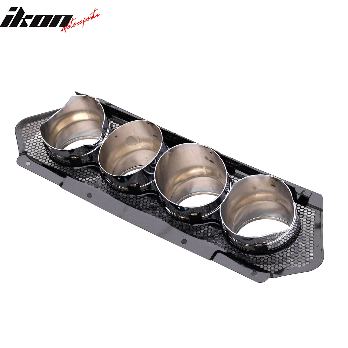 Fits 23-25 Chevy Corvette C8 Z06 ZR1 OE Silver Rear Quad Exhaust Tips W/ Grille