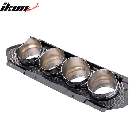 Fits 23-25 Chevy Corvette C8 Z06 ZR1 OE Silver Rear Quad Exhaust Tips W/ Grille