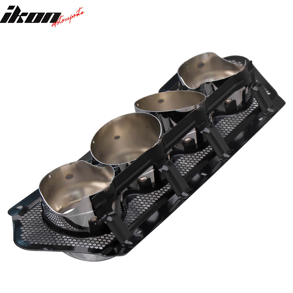 Fits 23-25 Chevy Corvette C8 Z06 ZR1 OE Silver Rear Quad Exhaust Tips W/ Grille