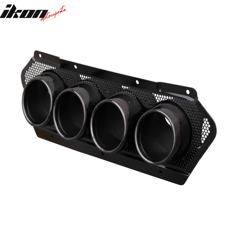 Fits 23-25 Chevy Corvette C8 Z06 ZR1 OE Black Rear Quad Exhaust Tips W/ Grille