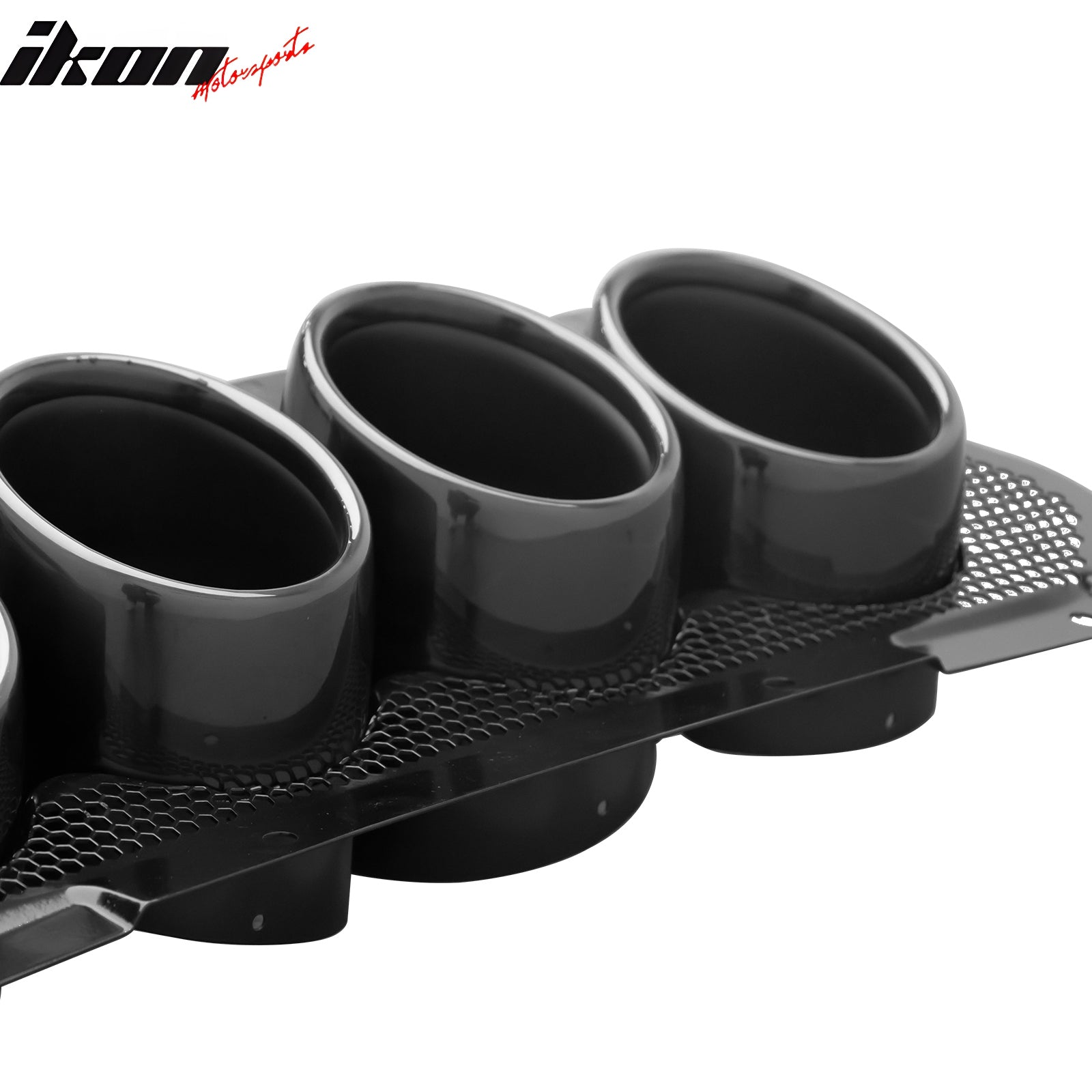 Fits 23-25 Chevy Corvette C8 Z06 ZR1 OE Black Rear Quad Exhaust Tips W/ Grille