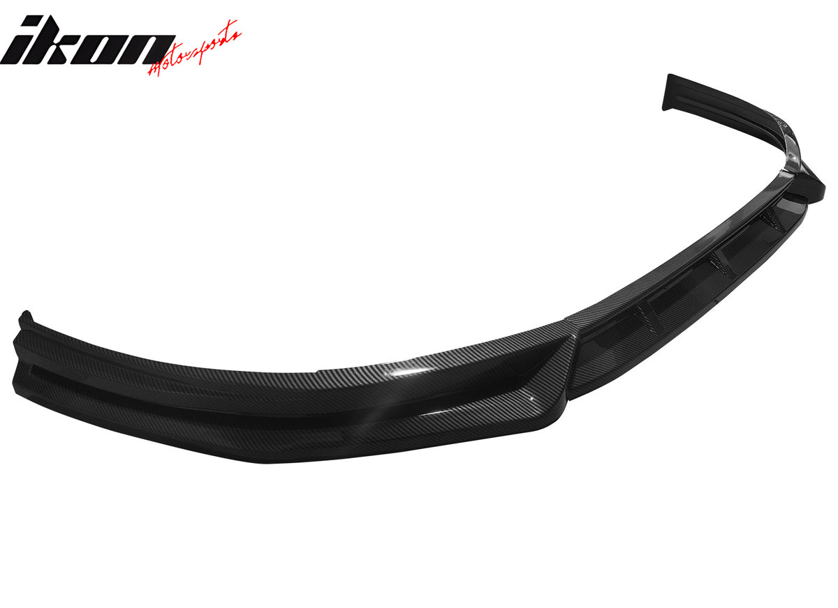 Fits 23-25 Honda Accord IK V4 Style Front Bumper Lip Spoiler Carbon Fiber Print