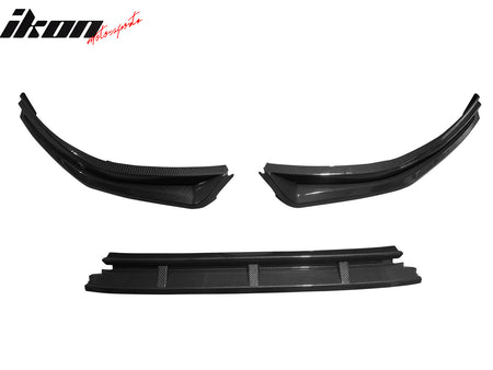 Fits 23-25 Honda Accord IK V4 Style Front Bumper Lip Spoiler Carbon Fiber Print