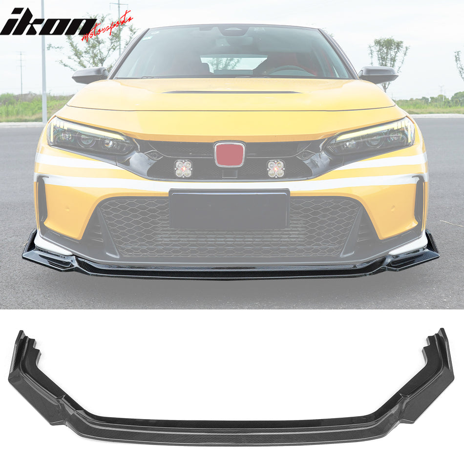 2023-2025 Honda Civic Type R Carbon Fiber Print Front Bumper Lip ABS