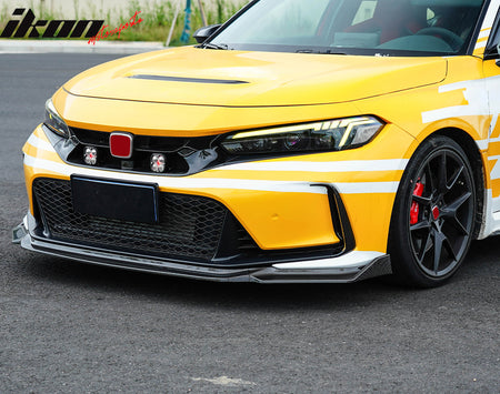 Fits 23-25 Civic FL5 Type R Hatchback AK ABS Front Bumper Lip Carbon Fiber Print