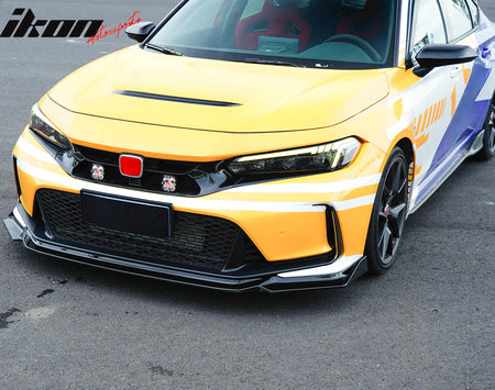 Fits 23-25 Honda Civic FL5 Type R Hatchback AK ABS Front Bumper Lip Gloss Black