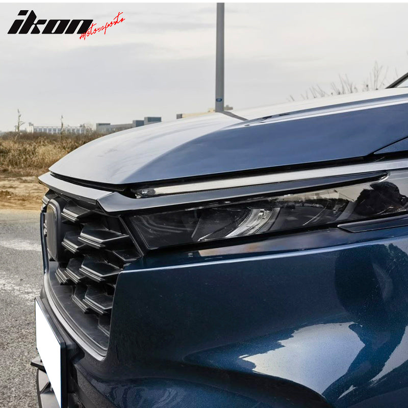 Fits 23-26 Honda CR-V 4-Door OE Front Bumper Grille Cover Trim ABS - Gloss Black