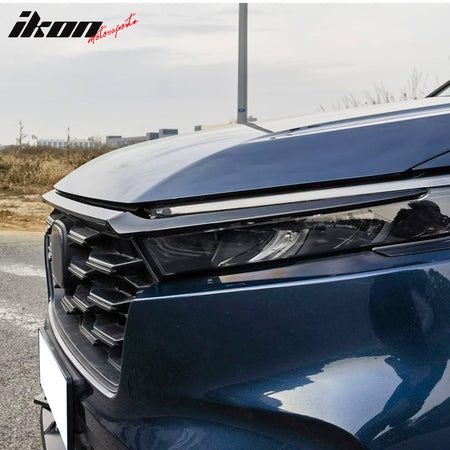 Fits 23-26 Honda CR-V 4-Door OE Front Bumper Grille Cover Trim ABS - Gloss Black