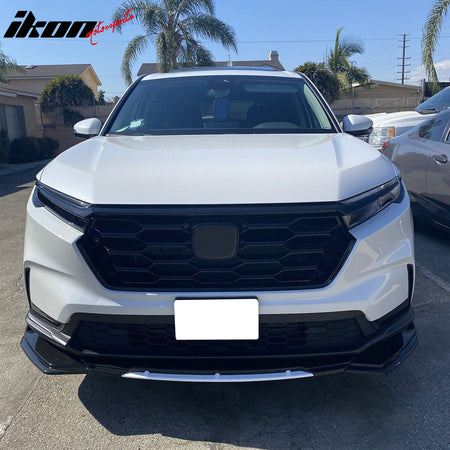 Fits 23-26 Honda CR-V 4-Door OE Front Bumper Grille Cover Trim ABS - Gloss Black