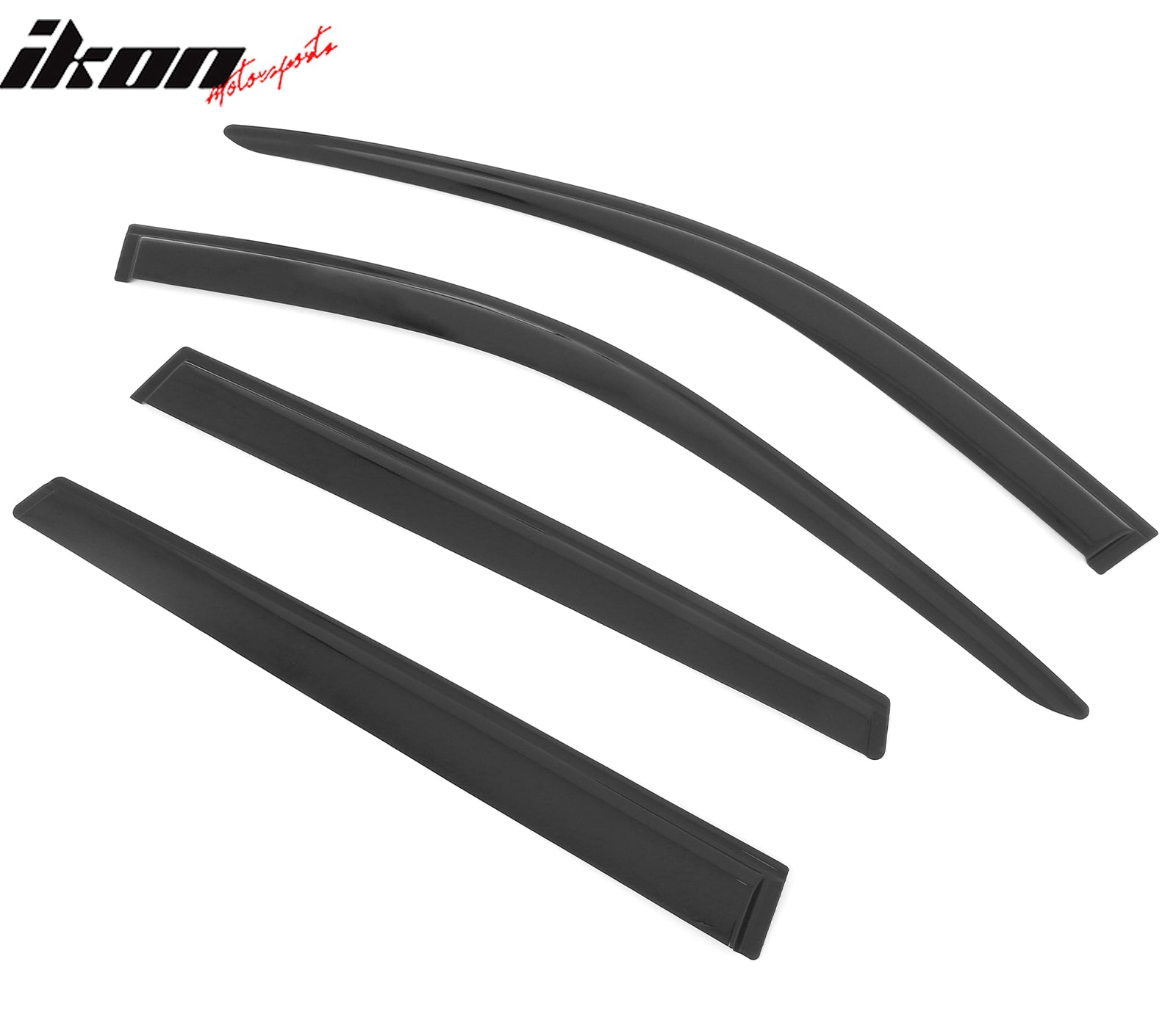 IKON MOTORSPORTS Tape on Low Profile Window Visors, Compatible with 2023-2026 Honda CR-V, Acrylic Smoke/Tinted Rain Guards, Side Window Wind Deflectors 4PCS
