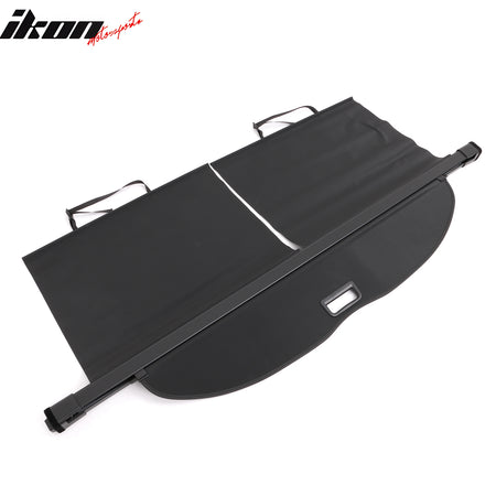 IKON MOTORSPORTS, Rear Cargo Cover Compatible With 2023-2026 Honda Pilot, Retractable Rear Trunk Security Cargo Cover Luggage Shade Black