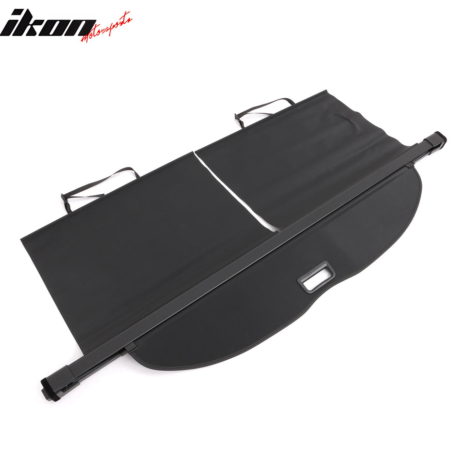 IKON MOTORSPORTS, Rear Cargo Cover Compatible With 2023-2026 Honda Pilot, Retractable Rear Trunk Security Cargo Cover Luggage Shade Black