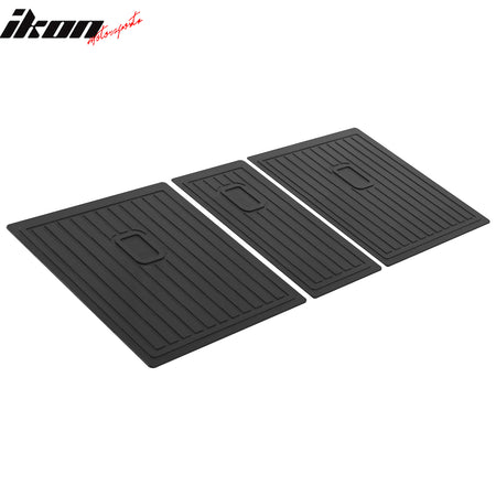 IKON MOTORSPORTS 3D TPE Backrest Mats, Compatible with 2023-2025 Lexus RX350 RX350h RX500h RX450h+, All Weather Rear Seat Back Mat Cover Protector, Black