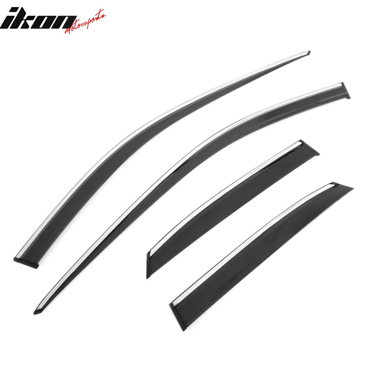 Fits 23-25 Lexus RX350 RX450h Window Visors Acrylic Rain Guards Vent Chrome Trim