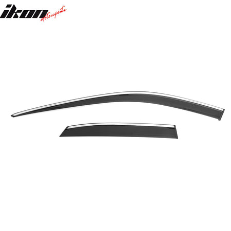 Fits 23-25 Lexus RX350 RX450h Window Visors Acrylic Rain Guards Vent Chrome Trim