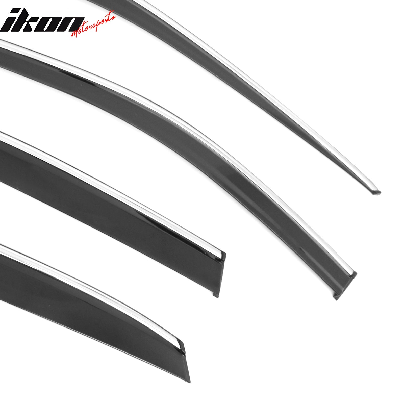 Fits 23-25 Lexus RX350 RX450h Window Visors Acrylic Rain Guards Vent Chrome Trim