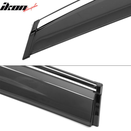 Fits 23-26 Lexus RX350 RX450h Window Visors Acrylic Rain Guards Vent Chrome Trim
