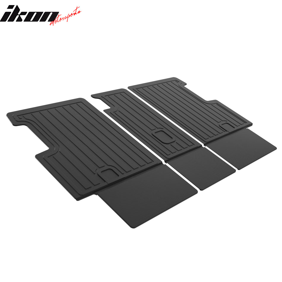 IKON MOTORSPORTS 3D TPE Backrest Mats, Compatible with 2023-2025 Maserati Grecale, All Weather Rear Seat Back Mat Cover Protector, Black