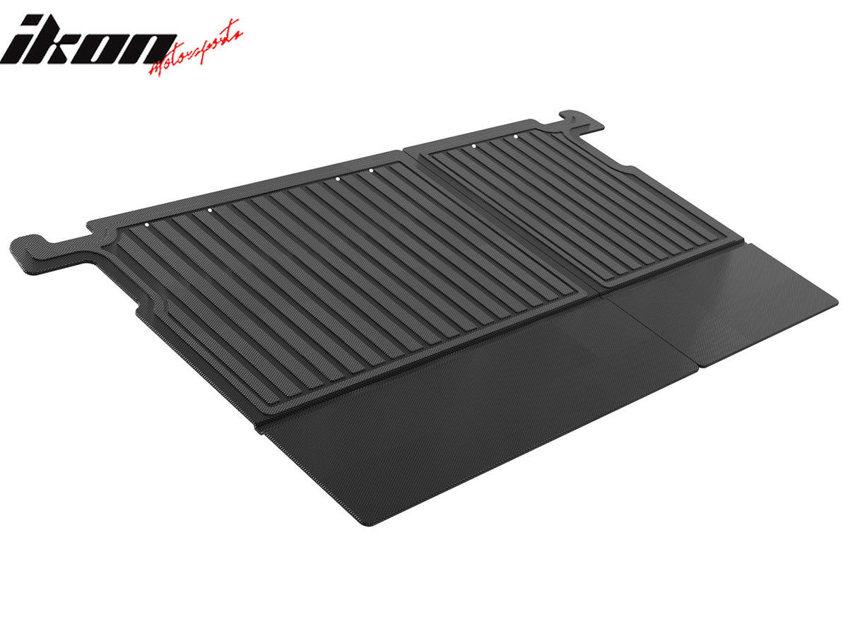 IKON MOTORSPORTS 3D TPE Backrest Mats, Compatible with 2023-2025 Nissan ARIYA, All Weather Rear Seat Back Mat Cover Protector, Black