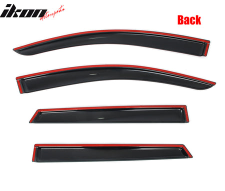 Fits 23-26 Subaru Solterra bZ4X Slim Window Visors Acrylic Sun Shade Rain Guard