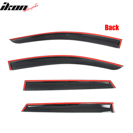 Fits 23-26 Subaru Solterra bZ4X Mugen Window Visors Acrylic Sun Shade Rain Guard