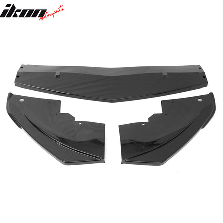 Fits 23-26 Alfa Romeo Tonale Gloss Black 3PCS Front Bumper Lip ABS - IKON Style