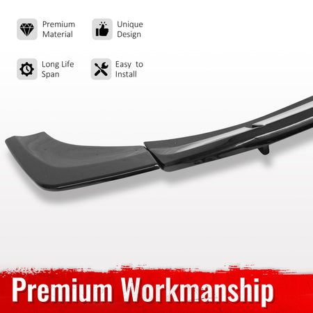 Fits 23-26 Alfa Romeo Tonale IKON Style Rear Bumper Diffuser 3PC Gloss Black ABS
