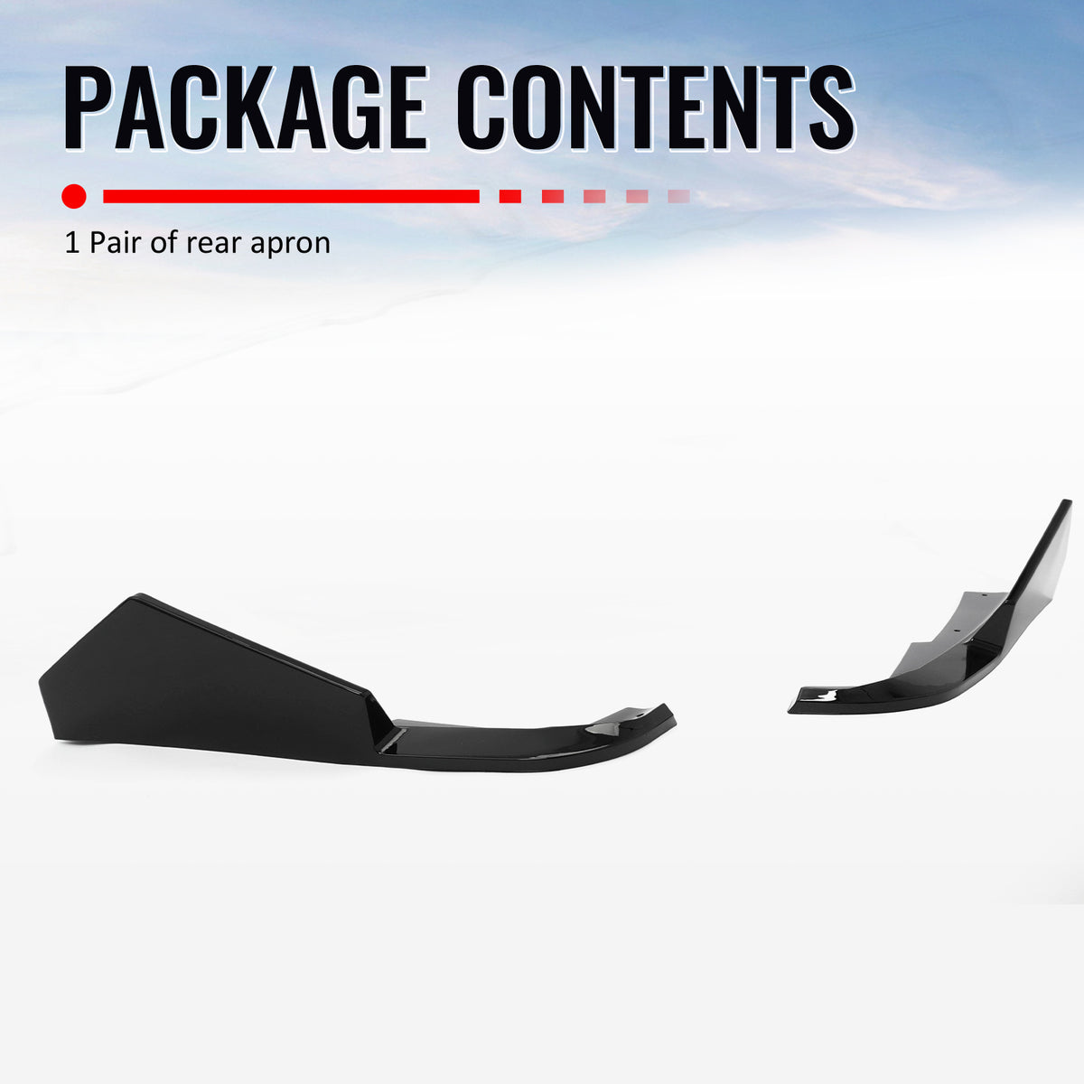 Fits 23-26 BMW G20 3-Series IKON Style Rear Bumper Side Corner Apron Gloss Black
