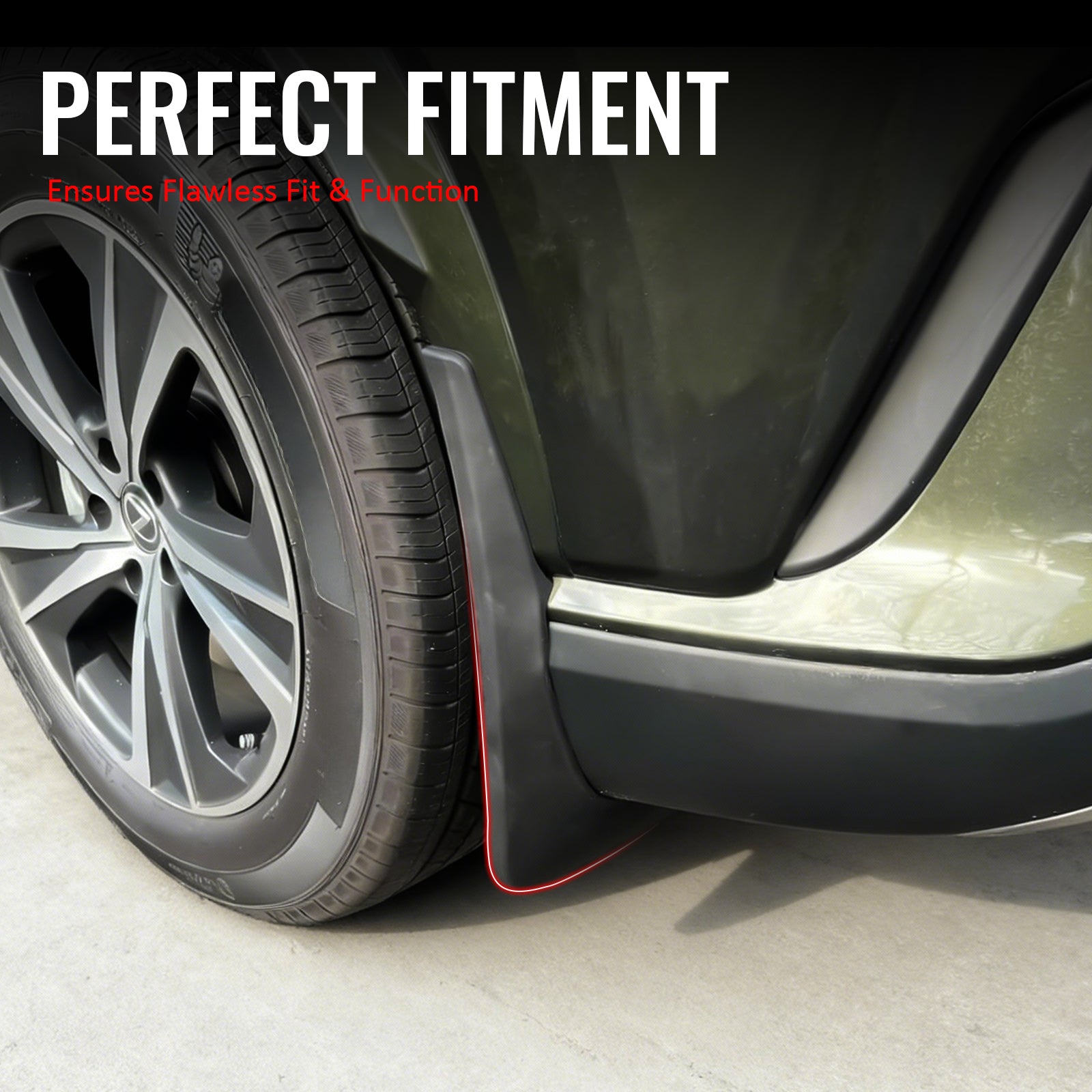 IKON MOTORSPORTS Mud Flap, Compatible with 2023-2026 Lexus RX350 RX350h RX450h+ RX500h, Black PP Polypropylene Mud Guards Splash, Front Rear 4PCS Set