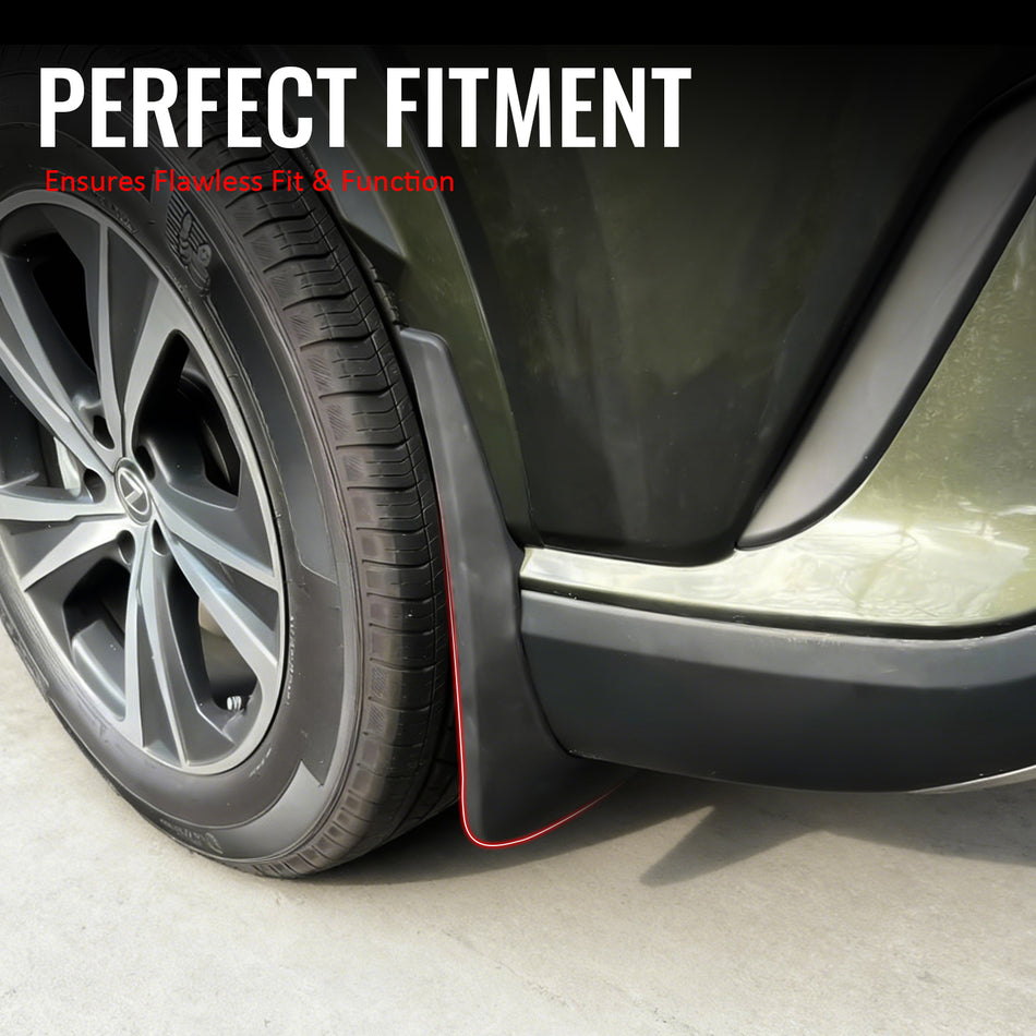 IKON MOTORSPORTS Mud Flap, Compatible with 2023-2026 Lexus RX350 RX350h RX450h+ RX500h, Black PP Polypropylene Mud Guards Splash, Front Rear 4PCS Set