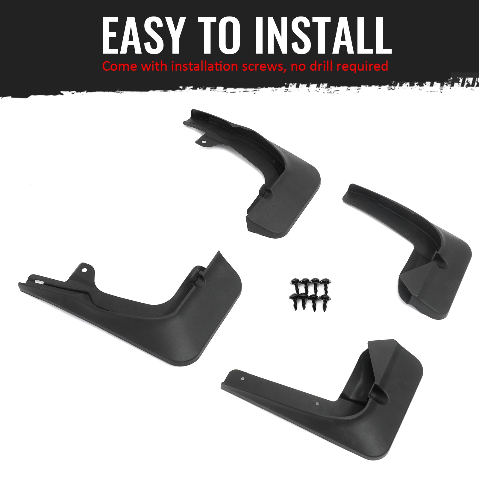 Fits 23-26 Lexus RX350 RX500h Front & Rear Fender Mud Flaps Splash Guards PP