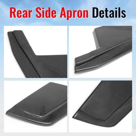For 23-26 Nissan Z Carbon Fiber Print V Style Rear Bumper Side Corner Aprons Cap