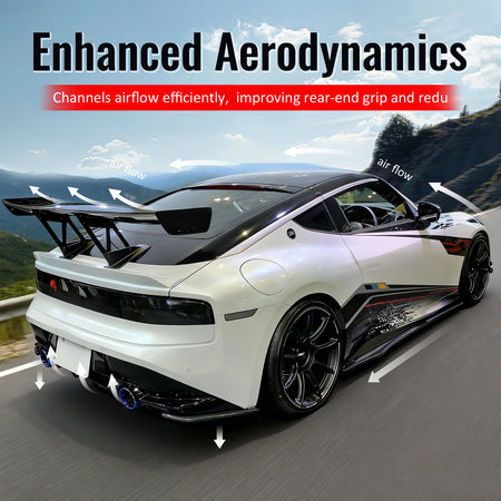For 23-26 Nissan Z Carbon Fiber Print V Style Rear Bumper Side Corner Aprons Cap