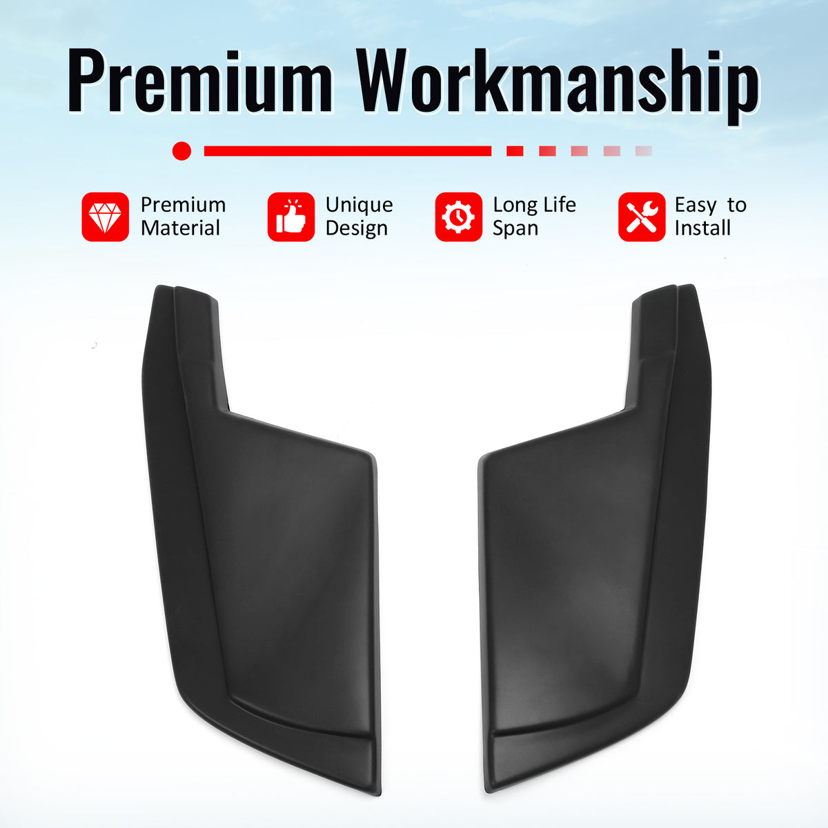 For 23-26 Nissan Z 400Z Matte Black V Style Rear Bumper Side Corner Aprons Cap