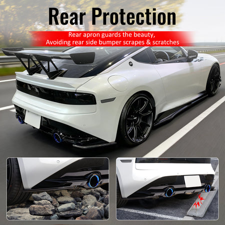 For 23-26 Nissan Z 400Z Matte Black V Style Rear Bumper Side Corner Aprons Cap