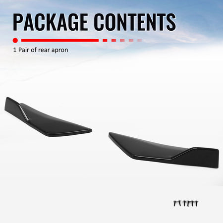 For 23-26 Subaru Solterra Gloss Black ST Style Rear Bumper Side Corner Apron Cap