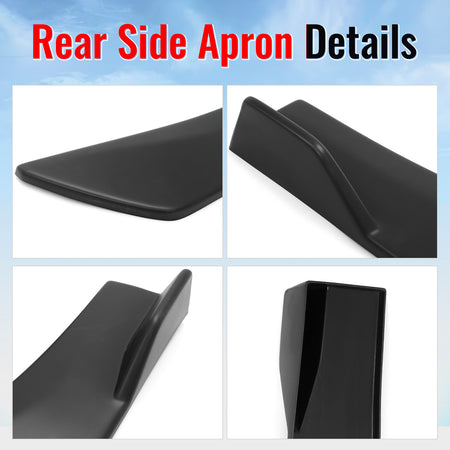For 23-26 Subaru Solterra Matte Black ST Style Rear Bumper Side Corner Apron Cap