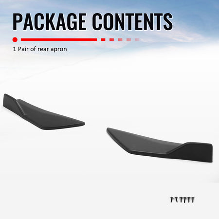 For 23-26 Subaru Solterra Matte Black ST Style Rear Bumper Side Corner Apron Cap