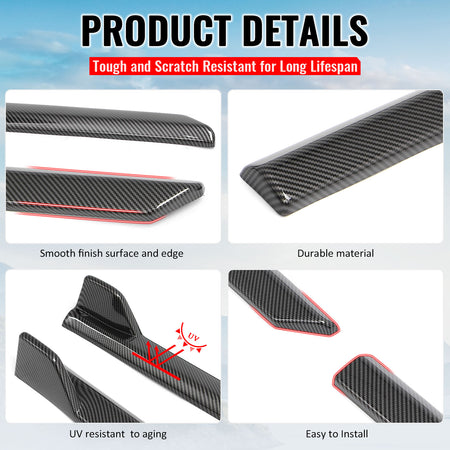 Fits 23-26 Solterra ST Style Side Skirt Extension Molding ABS Carbon Fiber Print