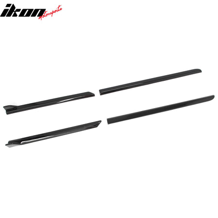 Fits 23-26 Subaru Solterra ST Style Side Skirt Extension Molding ABS Gloss Black
