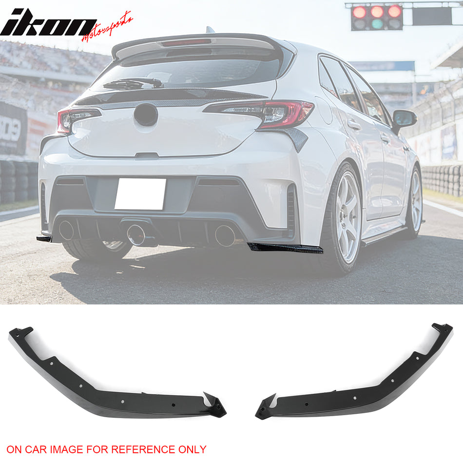 2023-2026 Toyota GR Corolla AS Style Rear Aprons Gloss Black ABS Pair