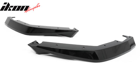 IKON MOTORSPORTS Rear Bumper Lip Apron Splitter, Compatible with 2023-2026 Toyota GR Corolla, AS Style Gloss Black ABS Rear Diffuser Spat Valance Winglet Canard Protector 2PCS