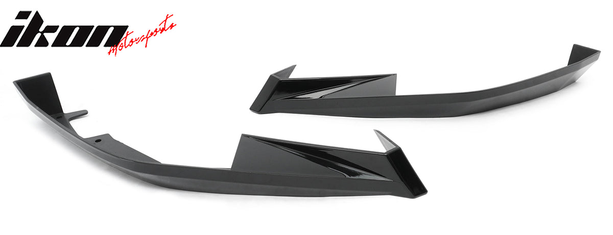 Fits 23-26 Toyota GR Corolla AS Style Rear Bumper Aprons Gloss Black ABS 2PCS