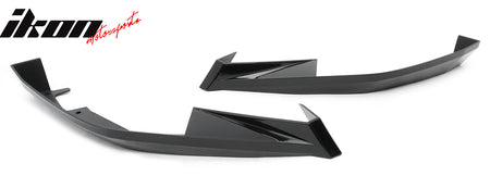 Fits 23-26 Toyota GR Corolla AS Style Rear Bumper Aprons Gloss Black ABS 2PCS