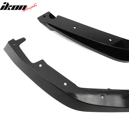 Fits 23-26 Toyota GR Corolla AS Style Rear Bumper Aprons Gloss Black ABS 2PCS