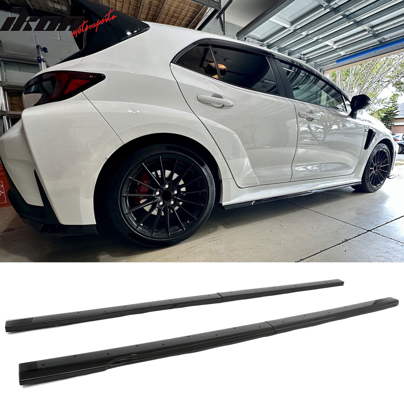 Fits 23-26 Toyota GR Corolla AS Style 2PCS Side Skirts Splitters