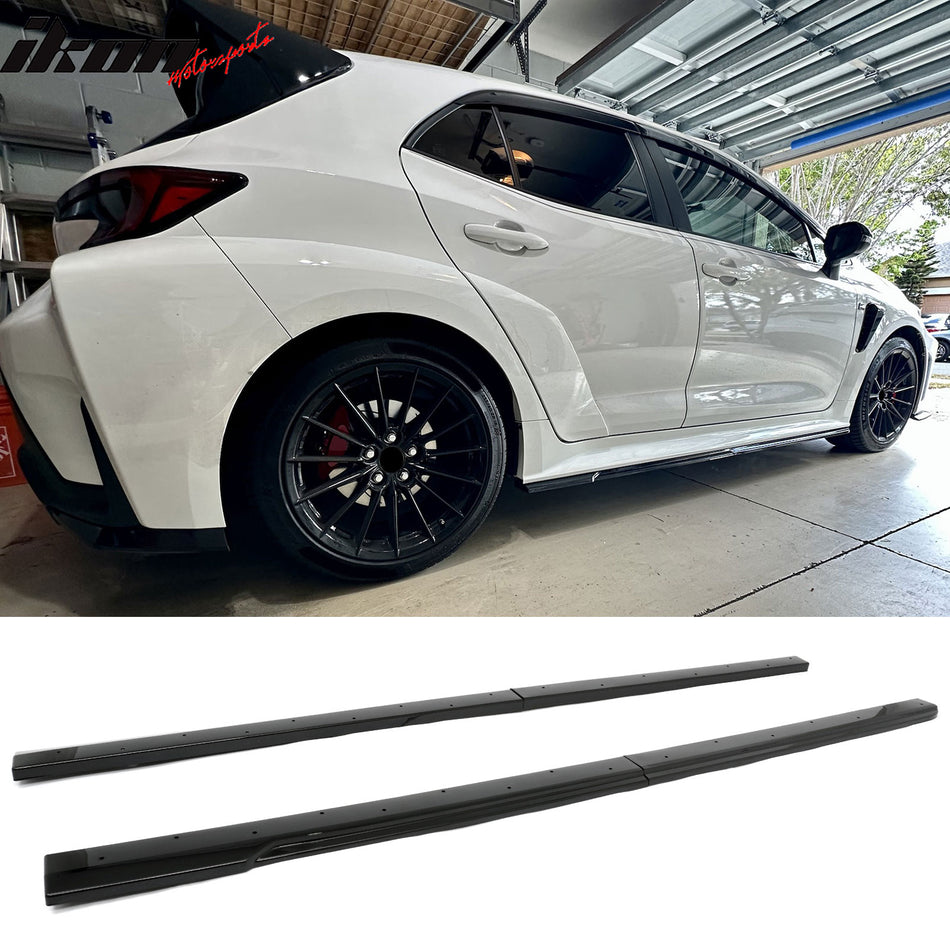 2023-2026 Toyota GR Corolla AS Style Gloss Black Side Skirts PP Pair